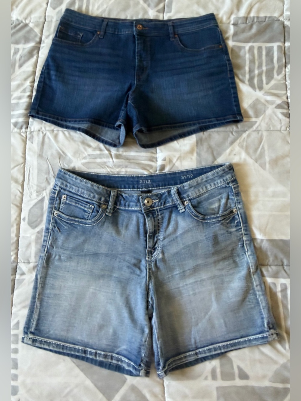 NWOT! Dark Blue and Light Blue Denim Shorts Duo